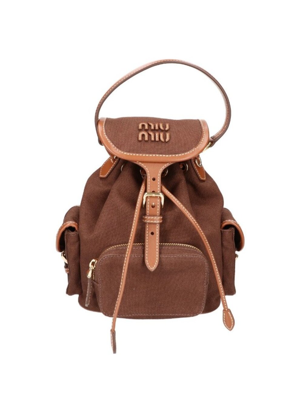 Miu Miu Canvas Leather Backpack